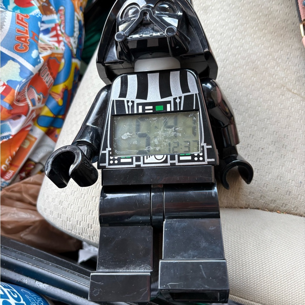 LEGO Darth Vader Action Figure Alarm Clock - Black